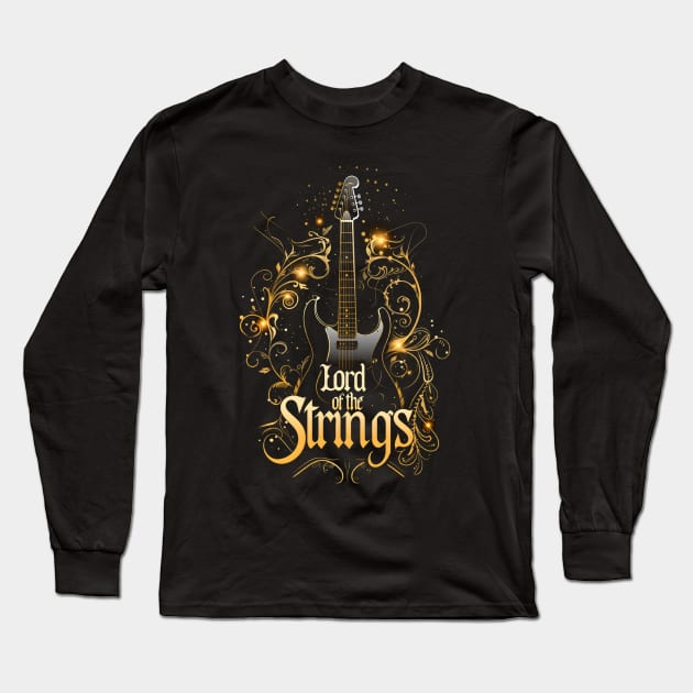 Lord of the Strings - Stratto Guitar - Fantasy Long Sleeve T-Shirt by Fenay-Designs